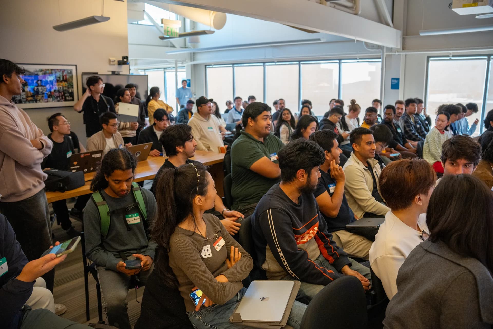 Hackathon participants collaborating