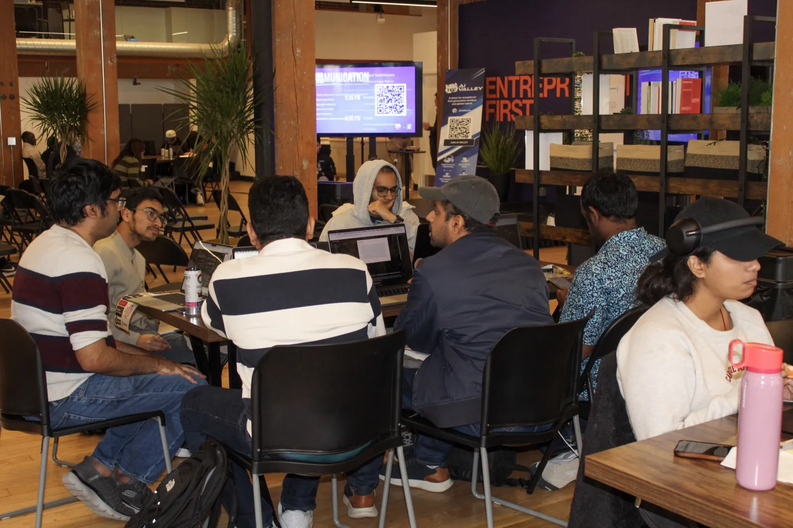 Participants coding together